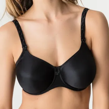Podprsenka PrimaDonna - Satin podprsenka vysoká bezešvá nevyztužená black 90C 0161332