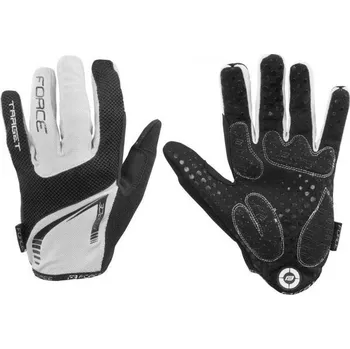 Cyklistické rukavice rukavice Force Target bílé M