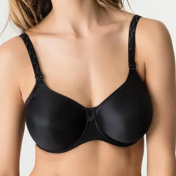 Podprsenka PrimaDonna - Satin podprsenka vysoká bezešvá nevyztužená black 70F 0161333