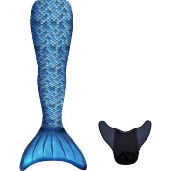 Karnevalový kostým Kostým mořské panny Kuaki Mermaids - Mořský ocas a monofin ploutev - Blue M 10-12 let