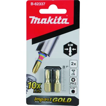Bit MAKITA Impact GOLD super slim torsní bit PH2-25mm 2pcs