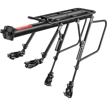 nosiče na kolo nosič na sedlovku ROCKBROS ALU černý s 2x bočnicemi do 50 Kg