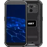 iGET T1 6 + 128 Black - odolný mobilní telefon