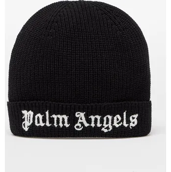 Čepice Čepice Palm Angels Kids Logo Knit Beanie Black/ Off White II
