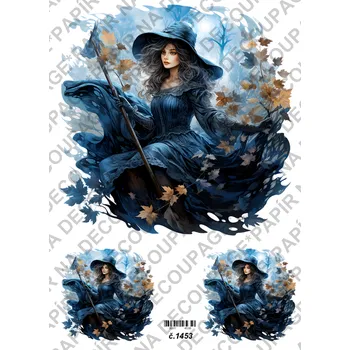 Umělecký papír Rýžový a soft papír na decoupage - Magie, tajemno - KB01453 Materiál: Soft, Rozměr: A4