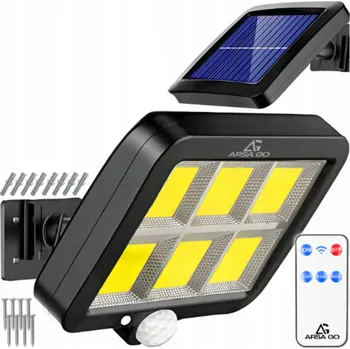 Venkovní osvětlení ZAHRADNÍ LAMPA SE SOLÁRNÍM PANELEM LED REFLEKTOR ULICE VÝKONNÁ ČIDLO POHYBU