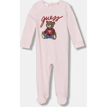 Dupačky Kojenecké bavlněné dupačky Guess H5YW11.KA6W4.G.9BYA růžová 30X, vel. 68-76