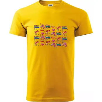 LGBT Vlajky - Klasické pánské triko vyšší gramáže - XS ( Žlutá )