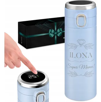 Termohrnek Termohrnek Murrano modrý 400 ml nerezová ocel s displejem