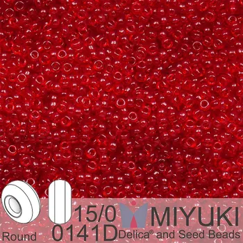 Korálek Korálky Miyuki Round 15/0. Barva 0141D Dk Ruby. Balení 5g.