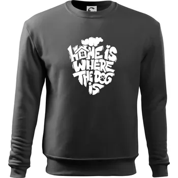 Chlapecké tričko Home is where the dog - Mikina Essential dětská - 146 cm/10 let ( Tmavá břidlice (šedá se zeleným nádechem) )