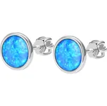 Stříbrné šroubovací náušnice s opálem