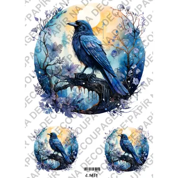 Umělecký papír Rýžový a soft papír na decoupage - Magie, tajemno - KB01451 Materiál: Soft, Rozměr: A4