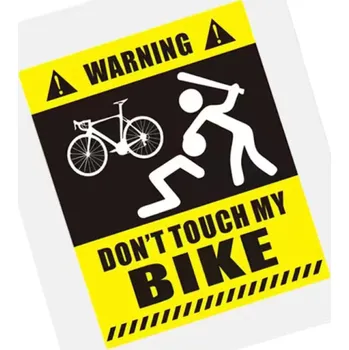 Samolepící dekorace Samolepka na kolo 5x4 cm Nesahej na mé kolo Vtipná dekorace na rám Horské a silniční kolo Samolepicí nálepka Barevný cyklistický doplněk