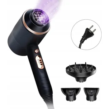 Fén CESTOVNÍ FÉN NA VLASY MALÝ LEHKÝ SKLADNÝ 4000 W ČERNÁ