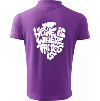 Pánská košile Home is where the dog - Polokošile pánská Pique Polo 203 - 5XL ( Fialová )