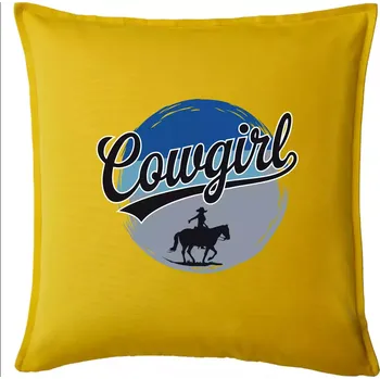 Polštář Cowgirl modrý pruh - Polštář 50x50 - 50x50 - Pouze potah ( Žlutá )