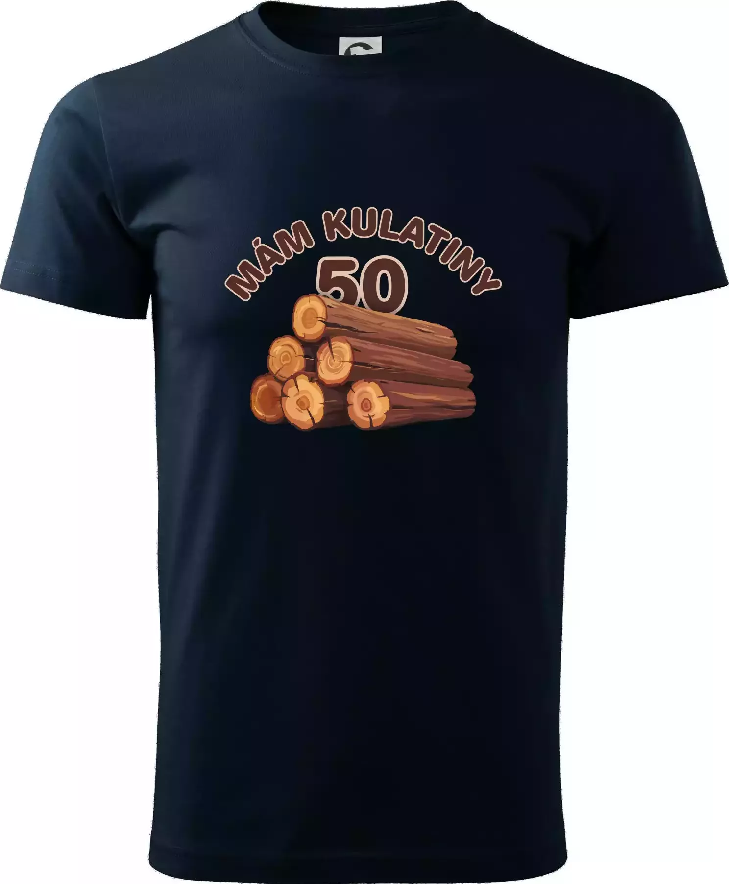 Mám kulatiny 50 - Klasické pánské triko vyšší gramáže - XS ( Námořní modrá (téměř černá) )