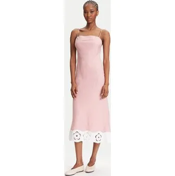 Dámské šaty STAUD Letní šaty Palo R25S2283LN Růžová Regular Fit 10