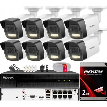 Bezpečnostní kamera Sada monitoringu pro 8 kamer 4MPX Smart Hybrid Light Hikvision MD2.0 + 2TB