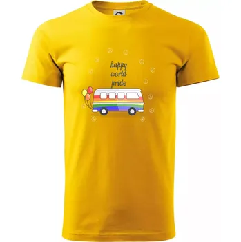 Happy world pride - Triko extra velké (5-8XL) - 6XL ( Žlutá )