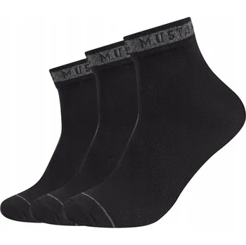 Ponožky Mustang , sada 3 kusů ponožek, černé, velikost 43-46