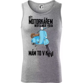 Být motorkářem nebyla moje volba skútr - Tílko pánské Core - S ( Tmavě šedý melír )