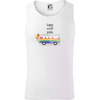 Happy world pride - Tílko pánské Core - XL ( Bílá )