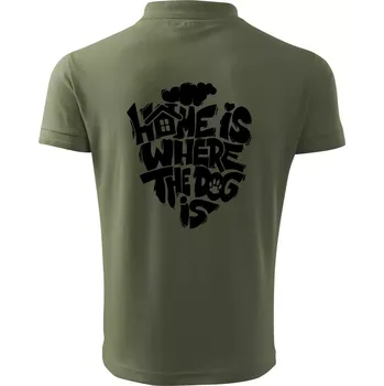 Pánská košile Home is where the dog - Polokošile pánská Pique Polo 203 - 5XL ( Khaki )