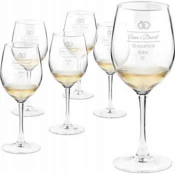 Sklenice Skleničky na bílé víno, skleničky na červené víno Murrano bezbarvé 350ml 6 ks