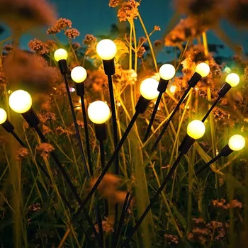 Venkovní osvětlení Solární světlo "Světluška" - Prémiové venkovní zahradní osvětlení, světelný řetěz, 2 ks