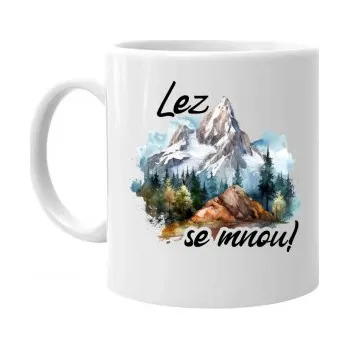 Žertovný předmět Lez se mnou! - hrnek s potiskem- Tričkový.cz