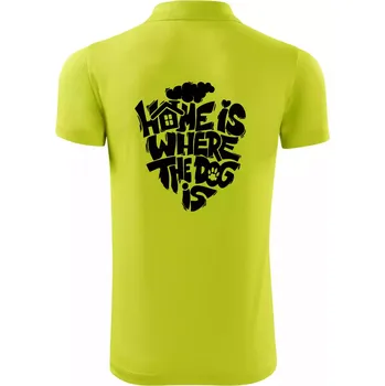 Pánská košile Home is where the dog - Polokošile Victory sportovní (dresovina) - 2XL ( Limetková )