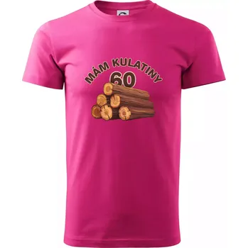 Mám kulatiny 60 - Klasické pánské triko vyšší gramáže - XS ( Purpurová )