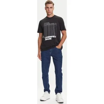 Pánské tričko Karl Lagerfeld Jeans T-Shirt A3M17002 Černá Regular Fit S