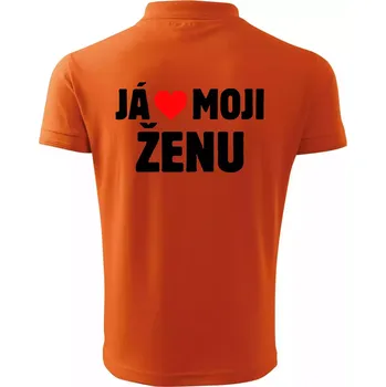Pánská košile Já miluju svojí ženu - Polokošile pánská Pique Polo 203 - 5XL ( Oranžová )