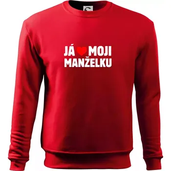 Pánská mikina Já miluju svojí manželku - Mikina Essential pánská - 3XL ( Červená )