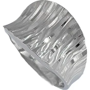 Prsten Stříbrný prsten rytý žlábek velikost prstenu 62