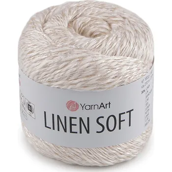 Příze Pletací příze Linen Soft 100 g, barva 1 (7301) režná světlá