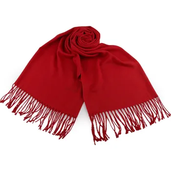 Šála Šátek / šála jednobarevná s třásněmi 65x175 cm