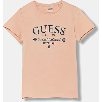 Dětské bavlněné tričko Guess J5YI40.I3Z14.9BYA oranžová 20X, vel. 158-166