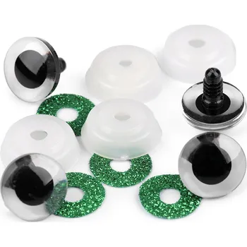 Galanterie Oči glitrové s pojistkou Ø20 mm