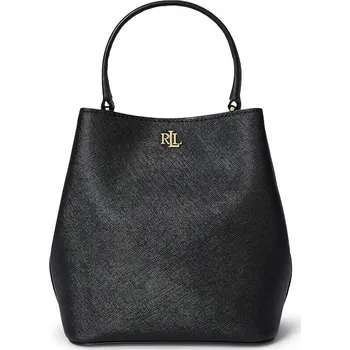 Kabelka Kožená kabelka Lauren Ralph Lauren černá barva, 431969365 99X, vel. ONE SIZE