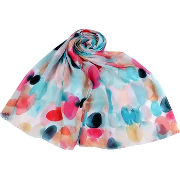 Letní šátek / šála 75x180 cm, barva 9 tyrkys sv.