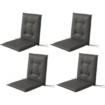 Podsedák Polstrování na židli 4 kusy 108 x 50 x 5 | tmavě šedý