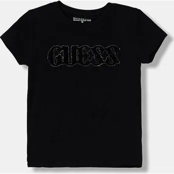 Dívčí tričko Dětské tričko Guess černá barva, J5YI52 J1314 J5YI52.J1314.9BYA 99X, vel. 147-157