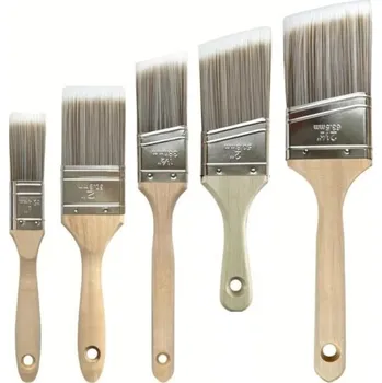 Malířský váleček Sada 5 ks dlouhých zkosených nylonových štětců v bílé kávové barvě pro malování, grilování a námořní použití Umělecké i technické využití