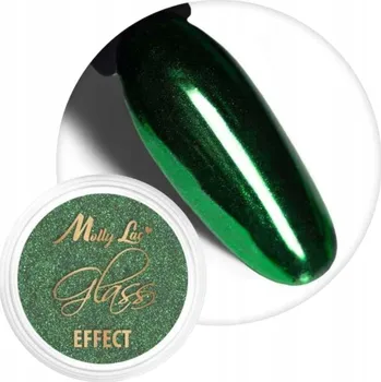 MOLLYLAC prášek Ozdoby Na Nechty 0,3 g skleněný efekt zrcadlově zelený Č. 9