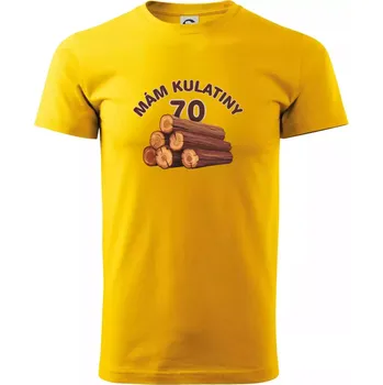 Pánské tričko Mám kulatiny 70 - Triko extra velké (5-8XL) - 6XL ( Žlutá )