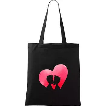 LGBT srdce gay - Taška bavlněná - 42 x 38 cm ( Černá )